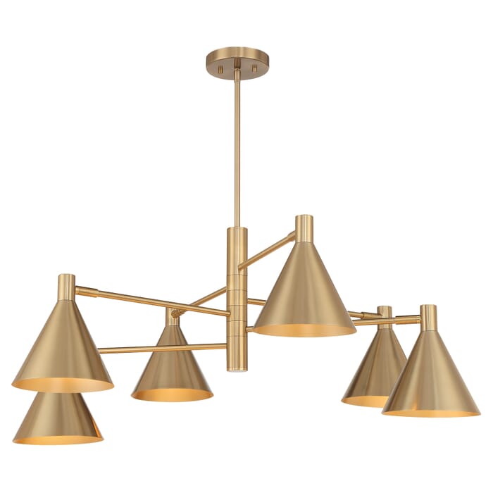 Pharos 6-Light Chandelier in Noble Brass by Breegan Jane Pharos 6-Light Chandelier in Noble Brass by Breegan Jane