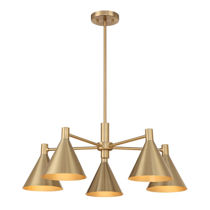 Pharos 5-Light Chandelier in Noble Brass by Breegan Jane Pharos 5-Light Chandelier in Noble Brass by Breegan Jane