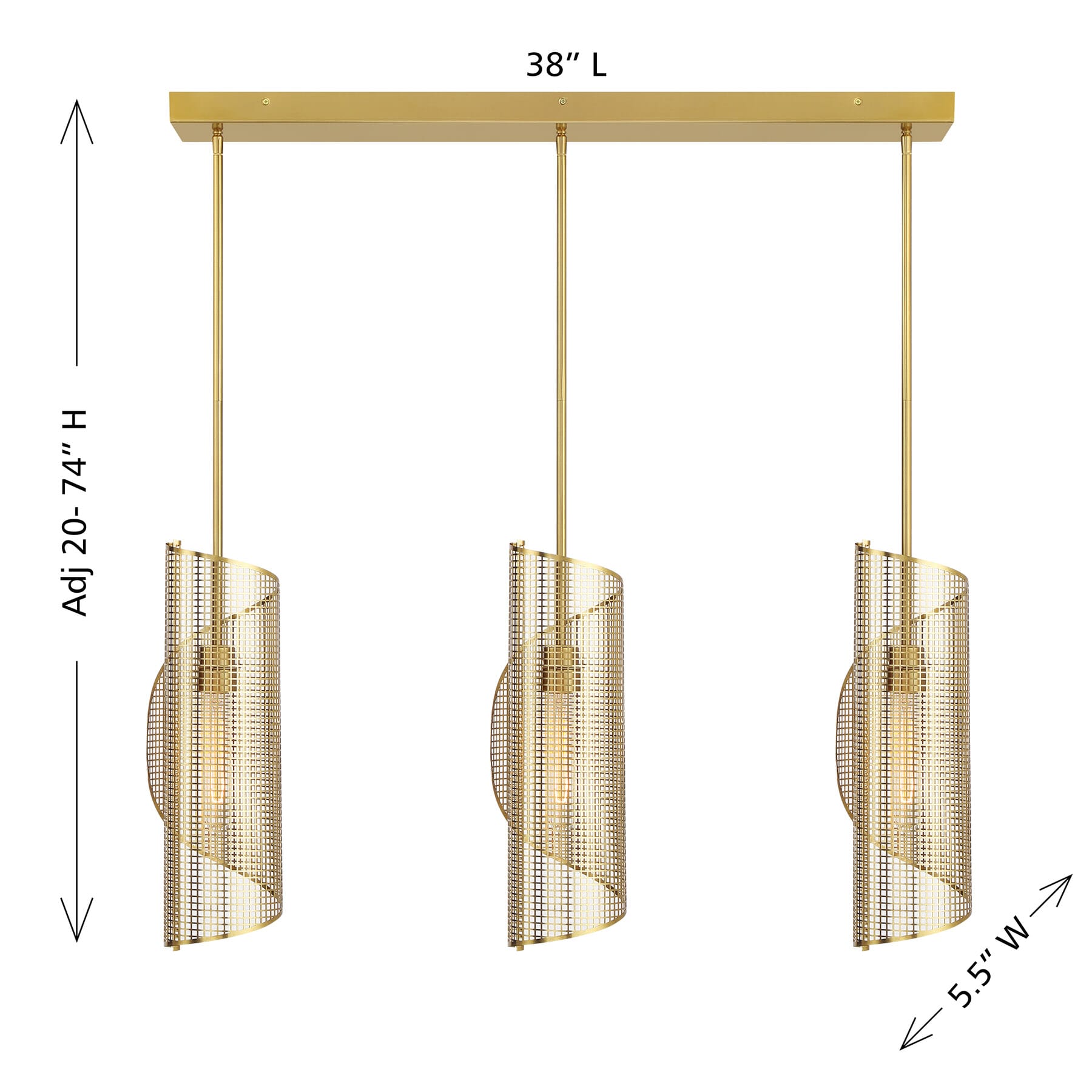 Hillbourne 3-Light Linear Chandelier - Picture 15 of 15