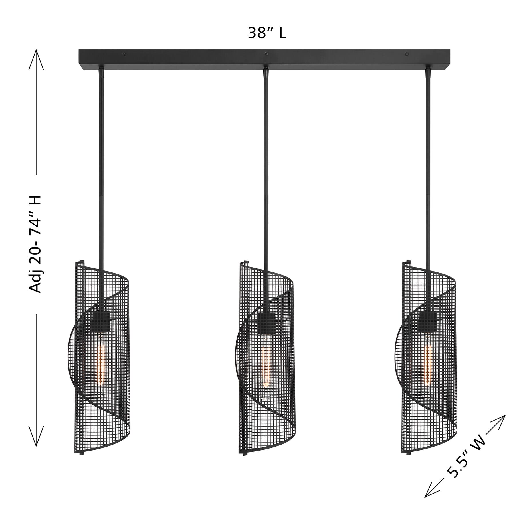 Hillbourne 3-Light Linear Chandelier - Picture 8 of 15