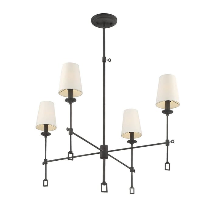 Savoy House Lorainne 4-Light Chandelier in Oxidized Black Savoy House Lorainne 4-Light Chandelier in Oxidized Black