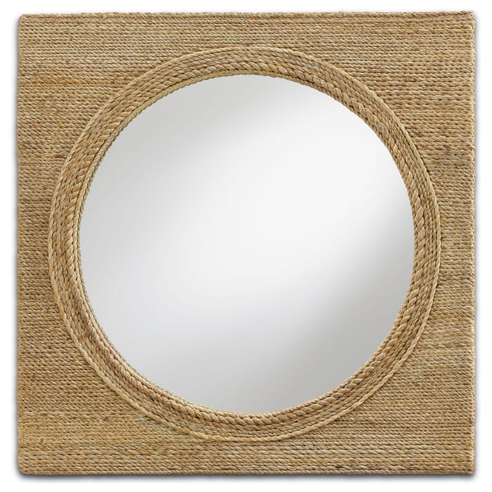 Currey & Company 20" Tisbury Small Mirror in Natural and Mirror Currey & Company 20" Tisbury Small Mirror in Natural and Mirror