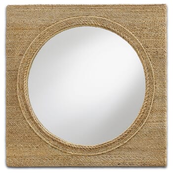 Currey & Company 20" Tisbury Small Mirror in Natural and Mirror