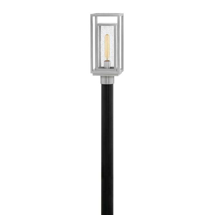 Hinkley Republic 17" Outdoor Post Light in Satin Nickel Hinkley Republic 17" Outdoor Post Light in Satin Nickel
