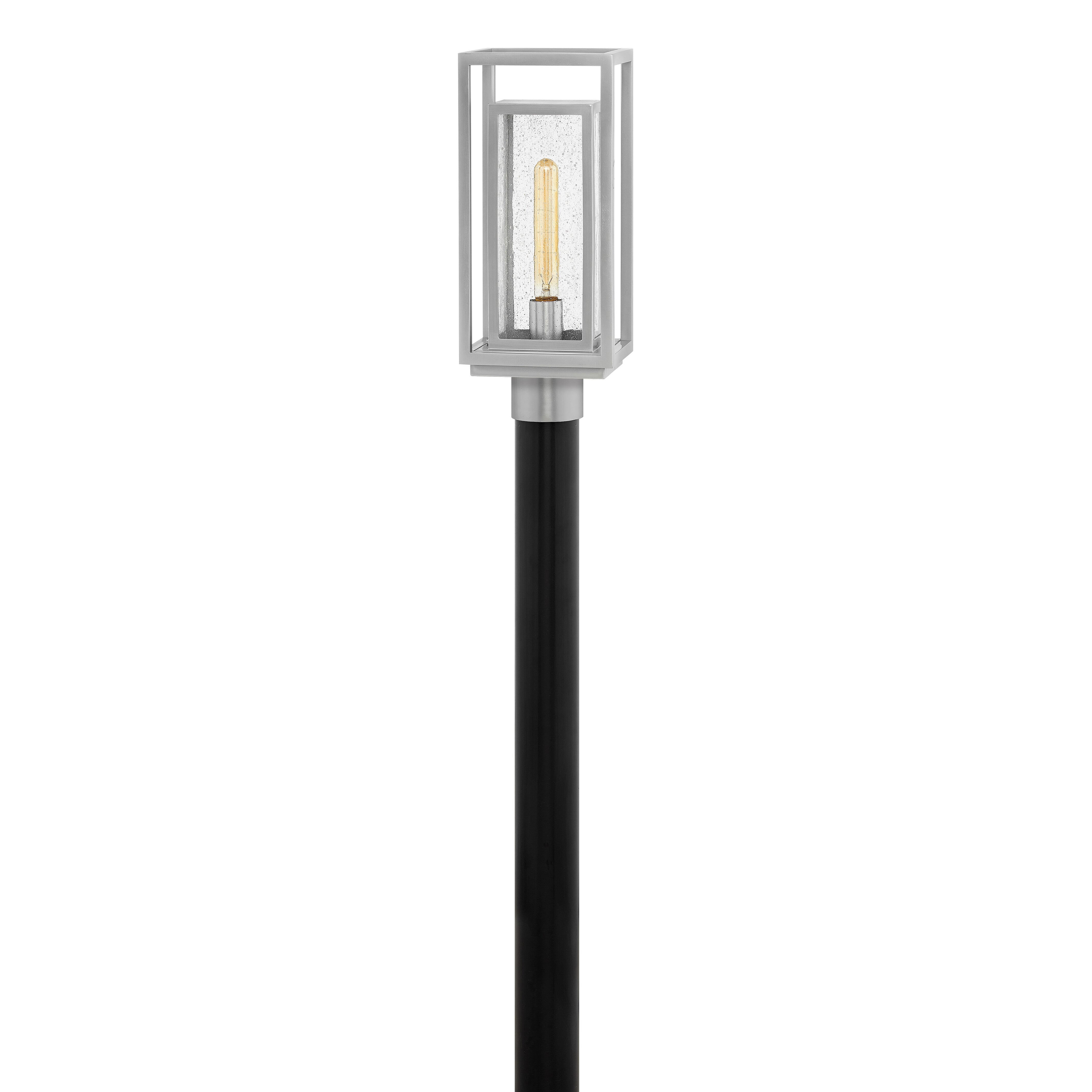 Satin Nickel LED Post Top  Pier Mount from the Republic Collection