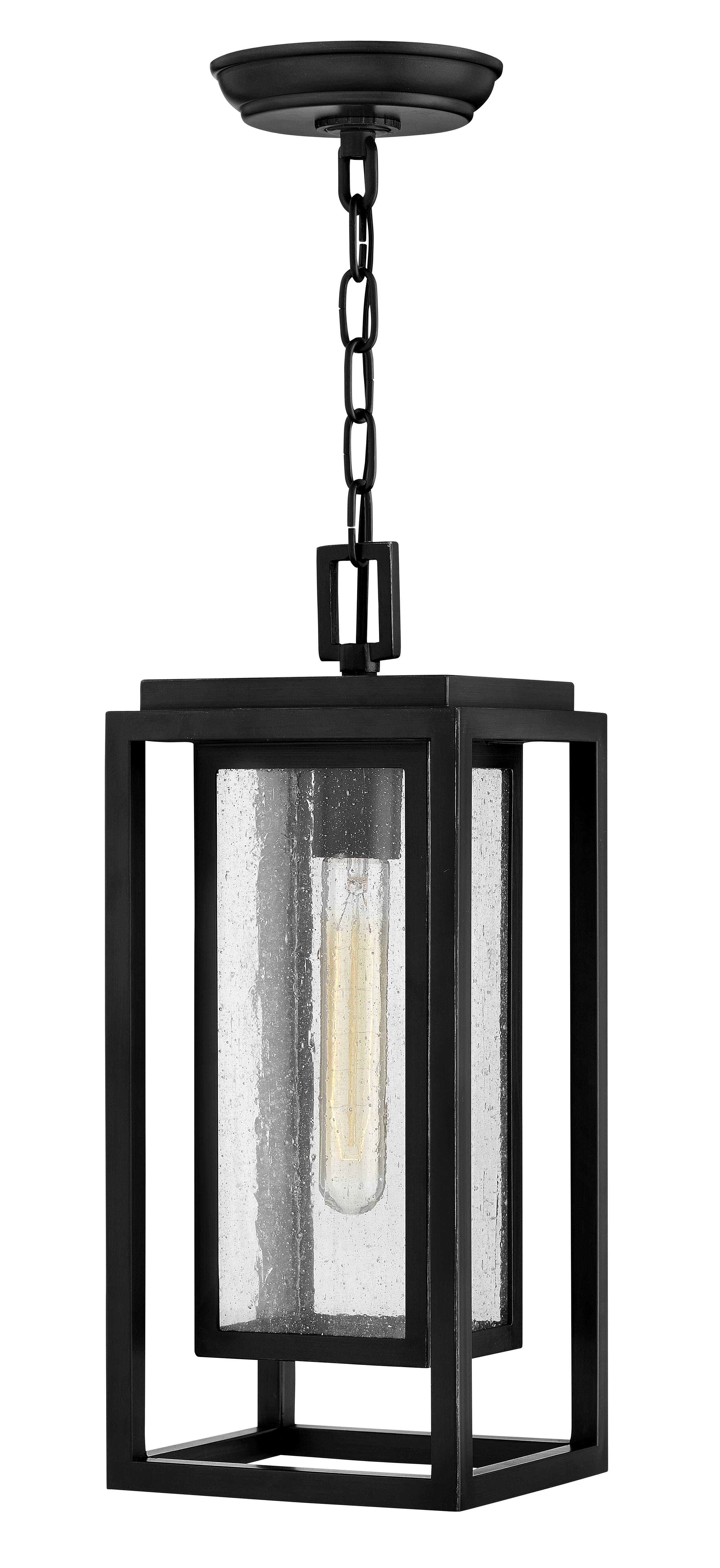 Black LED Hanging Lantern from the Republic Collection