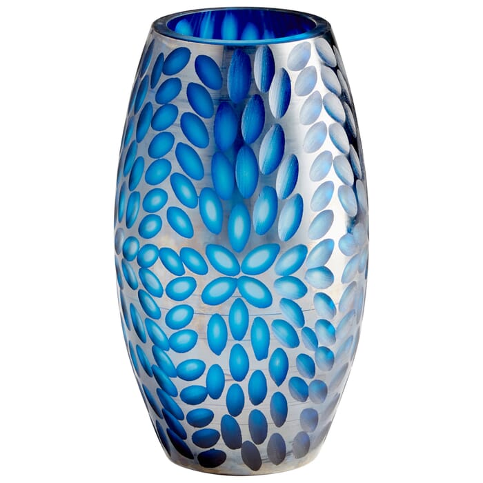 Cyan Design Large Katara Vase in Blue Cyan Design Large Katara Vase in Blue