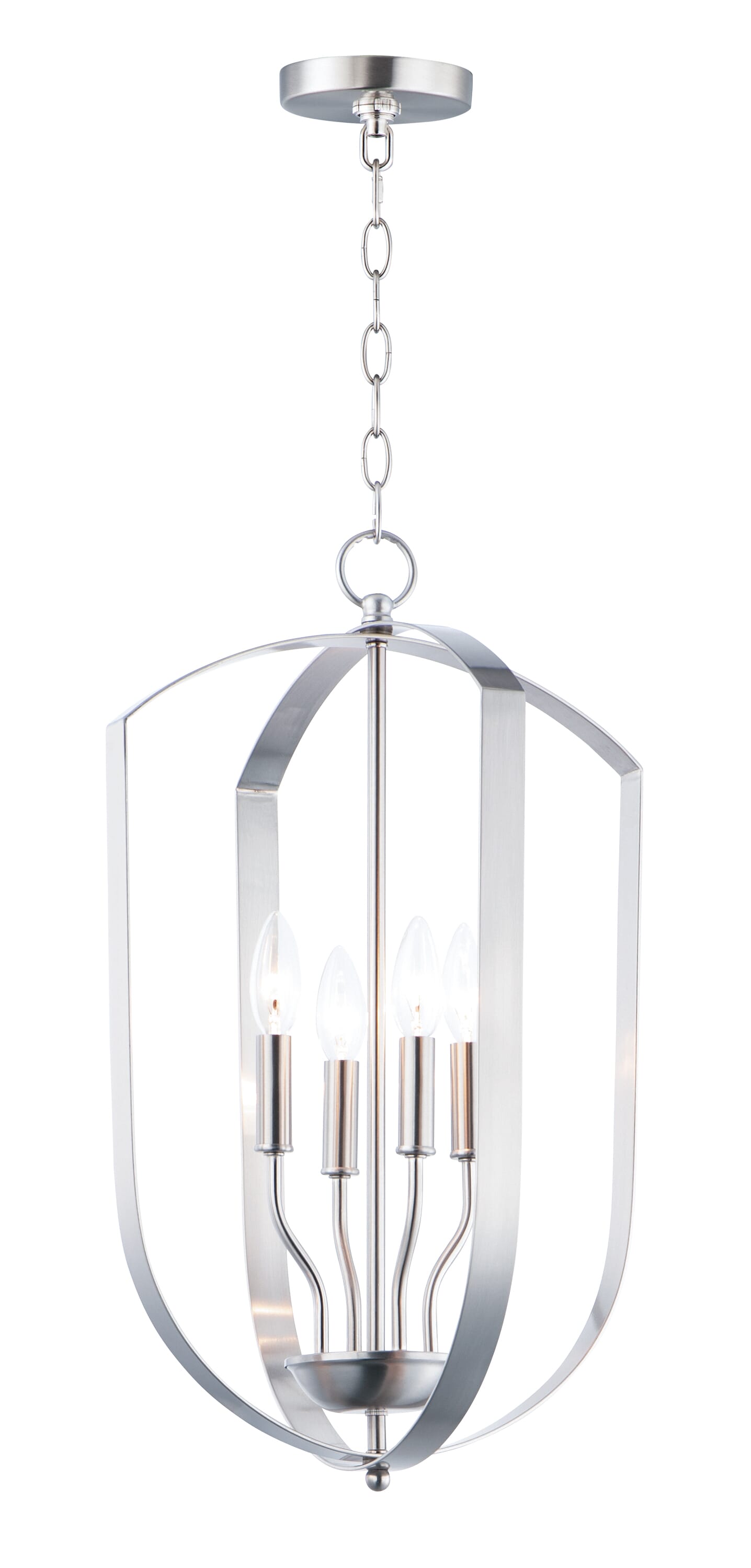 Maxim Provident 4-Light Transitional Chandelier in Satin Nickel - 10034SN