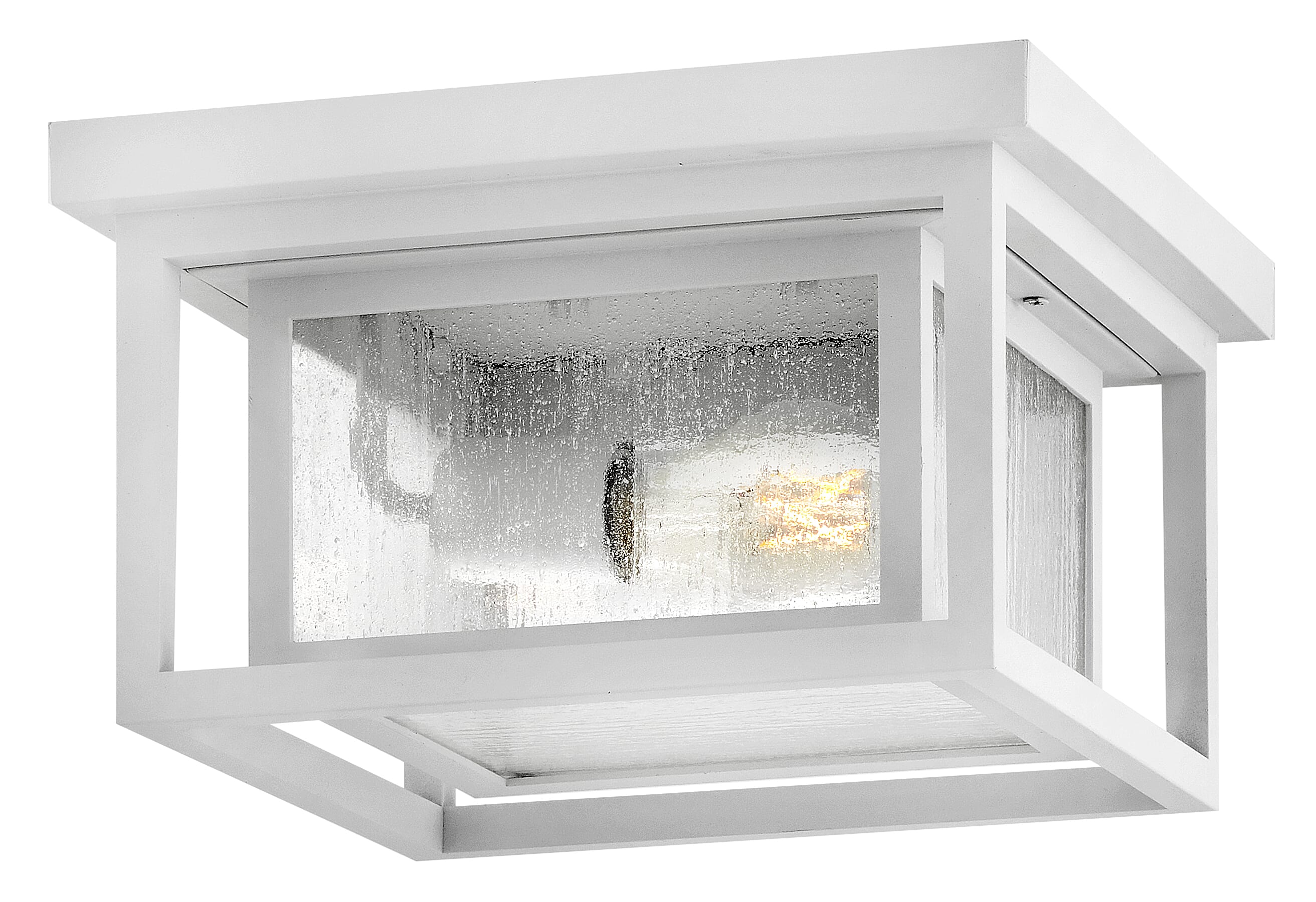 Textured White LED Flush Mount from the Republic Collection