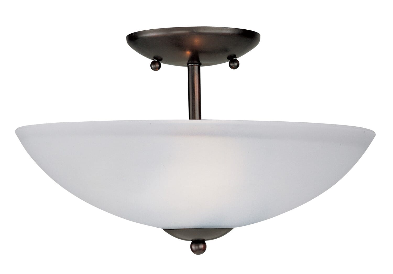 Logan 2-Light Semi-Flush Mount in Black