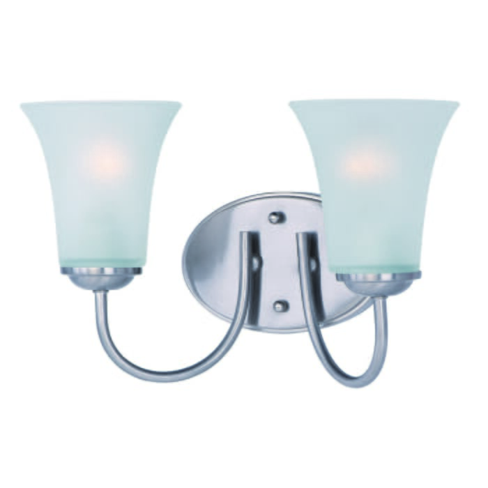 Maxim Lighting Logan 2-Light Bathroom Vanity Light, Satin Nickel Finish Maxim Lighting Logan 2-Light Bathroom Vanity Light, Satin Nickel Finish