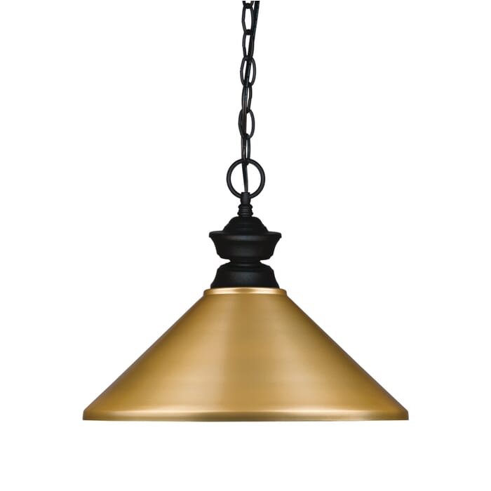 Z-Lite Pendant Lights 1-Light Pendant Light In Matte Black Z-Lite Pendant Lights 1-Light Pendant Light In Matte Black