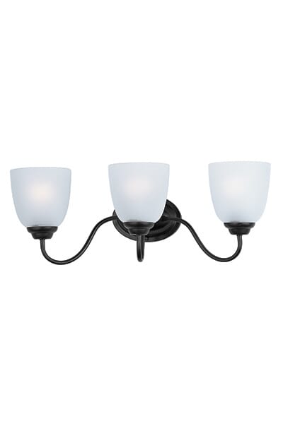 Black Three Light Bath Vanity from the Stefan Collection