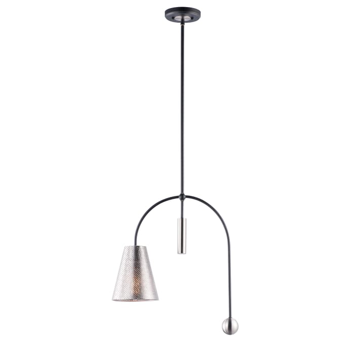 Maxim Filter Pendant Light in Black and Satin Nickel Maxim Filter Pendant Light in Black and Satin Nickel