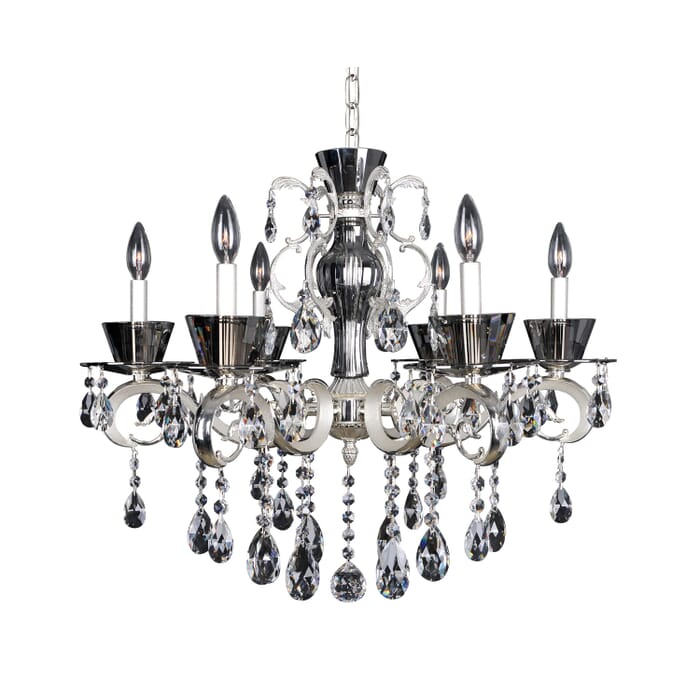 Allegri Locatelli 6-Light Contemporary Chandelier in Two Tone Silver Allegri Locatelli 6-Light Contemporary Chandelier in Two Tone Silver