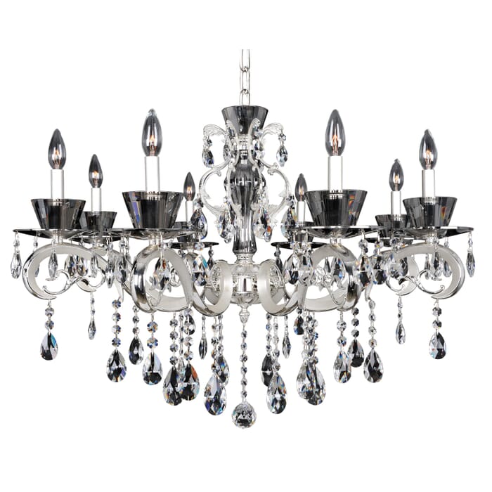 Allegri Locatelli 8-Light Contemporary Chandelier in Two Tone Silver Allegri Locatelli 8-Light Contemporary Chandelier in Two Tone Silver