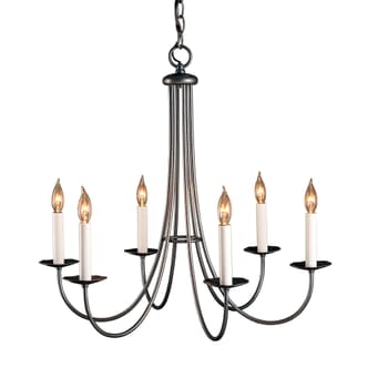 Hubbardton Forge 23" 6-Light Simple Sweep Chandelier in Natural Iron
