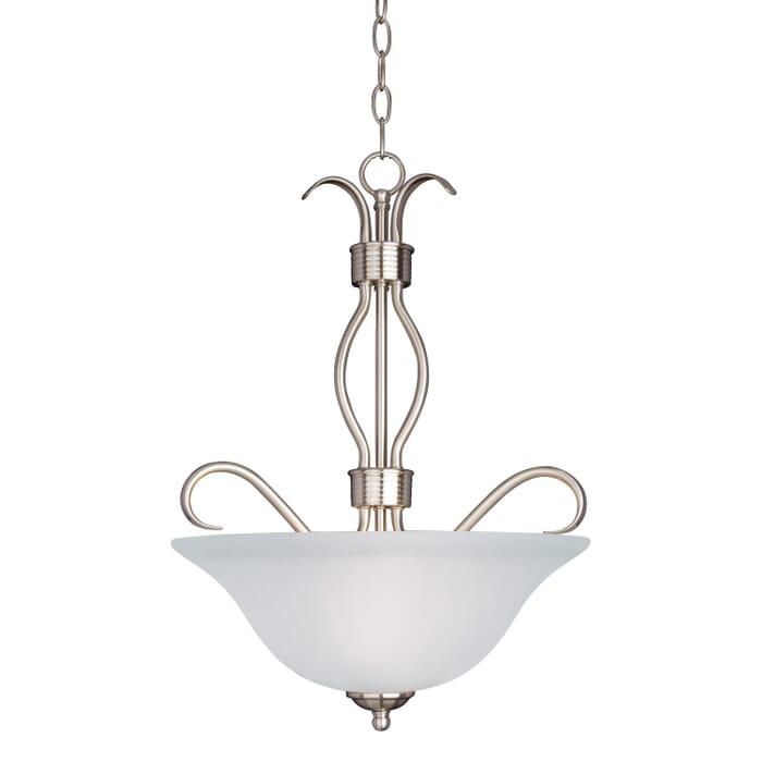 Basix 3-Light Pendant in Satin Nickel Basix 3-Light Pendant in Satin Nickel