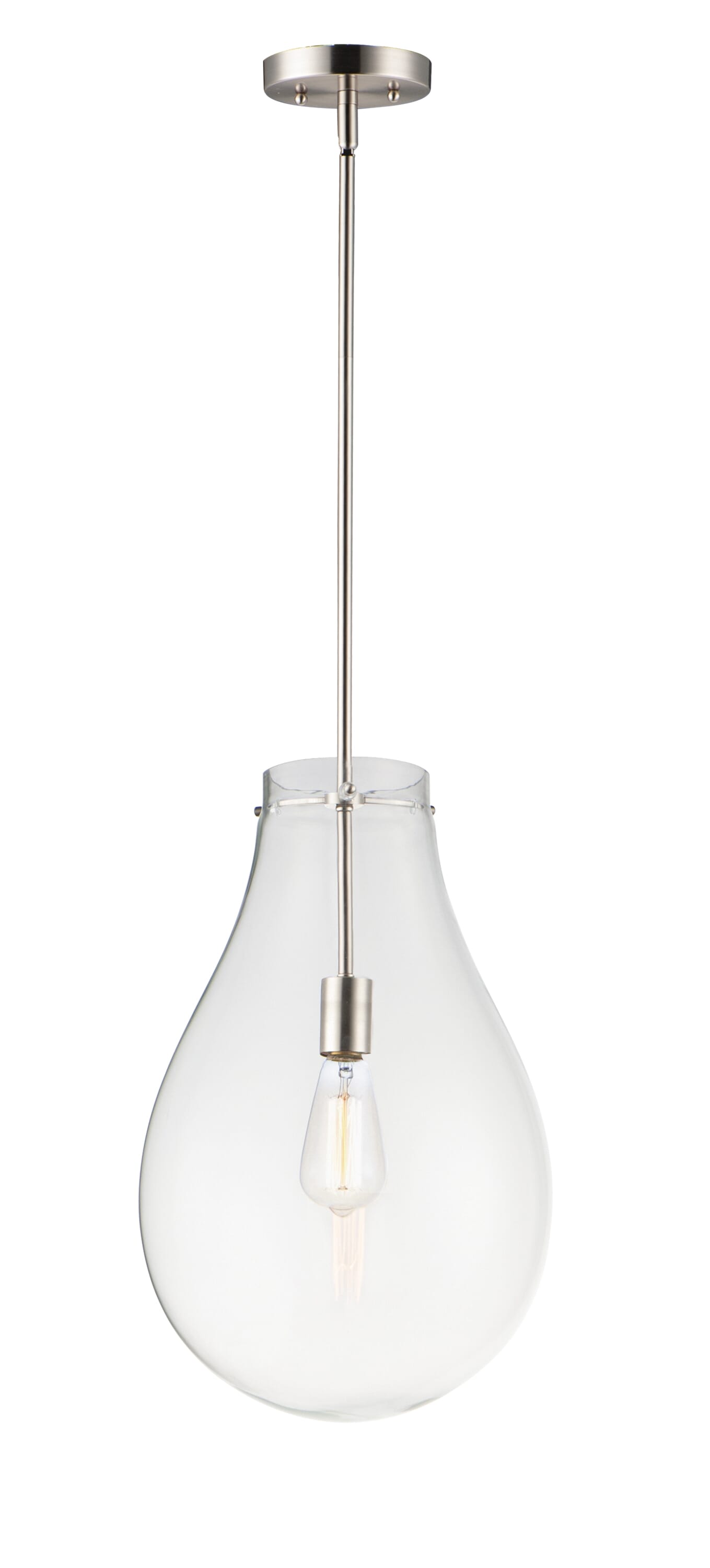 Maxim Gourd Pendant Light in Satin Nickel