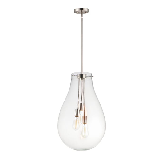 Maxim Gourd 3-Light Pendant Light in Satin Nickel Maxim Gourd 3-Light Pendant Light in Satin Nickel