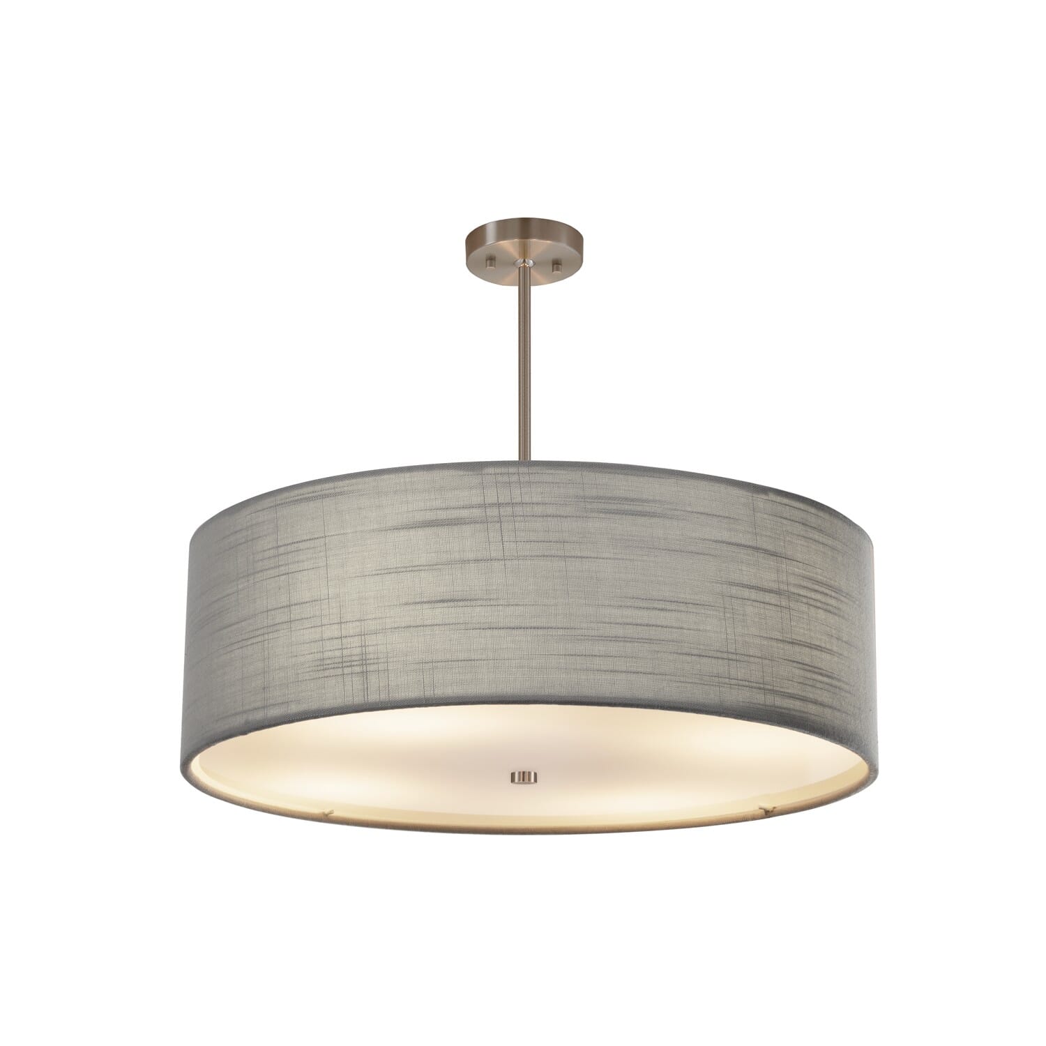 Textile 6-Light Drum Pendant in Pewter