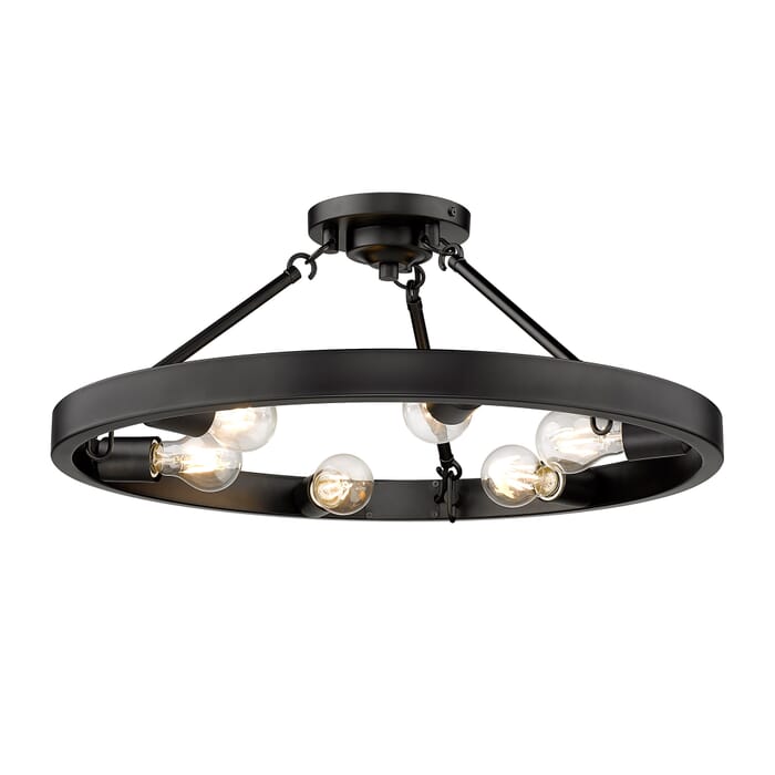 Golden Castile 6-Light Ceiling Light in Matte Black Golden Castile 6-Light Ceiling Light in Matte Black