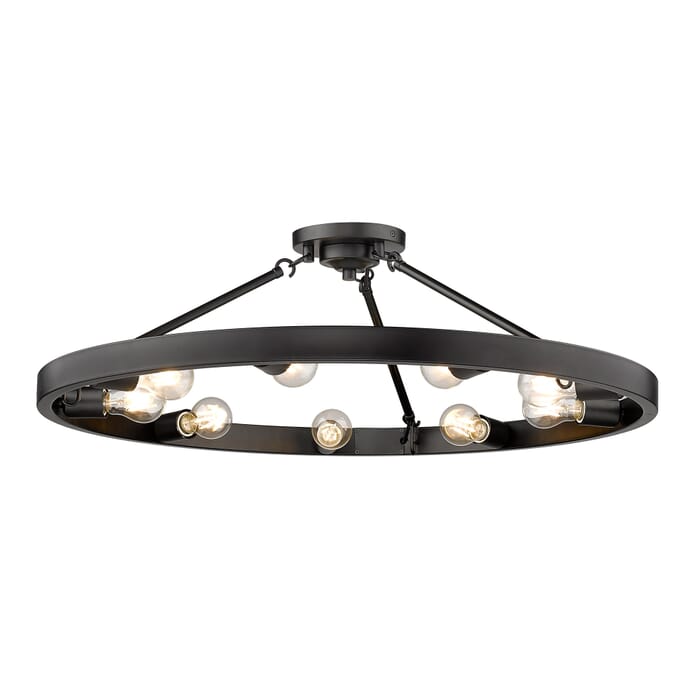 Golden Castile 9-Light Ceiling Light in Matte Black Golden Castile 9-Light Ceiling Light in Matte Black