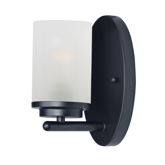 Corona 1-Light Bathroom Vanity Light in Black Corona 1-Light Bathroom Vanity Light in Black