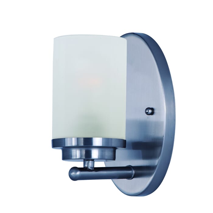 Corona 1-Light Bathroom Vanity Light in Polished Chrome Corona 1-Light Bathroom Vanity Light in Polished Chrome