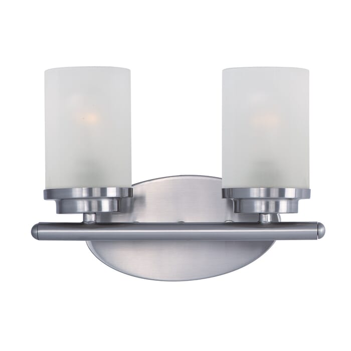 Maxim Lighting Corona 2-Light Bathroom Vanity Light in Satin Nickel Maxim Lighting Corona 2-Light Bathroom Vanity Light in Satin Nickel