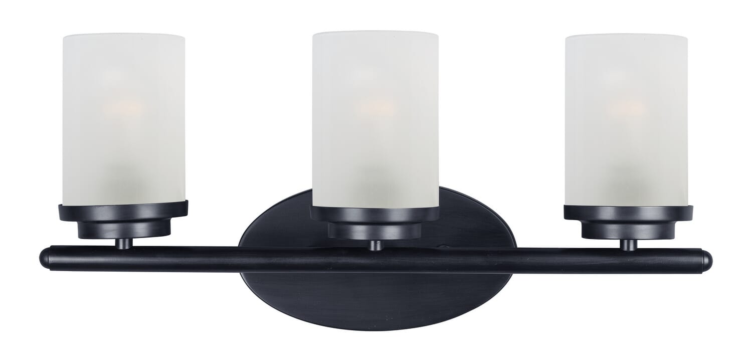 Corona 3-Light Bathroom Vanity Light in Black