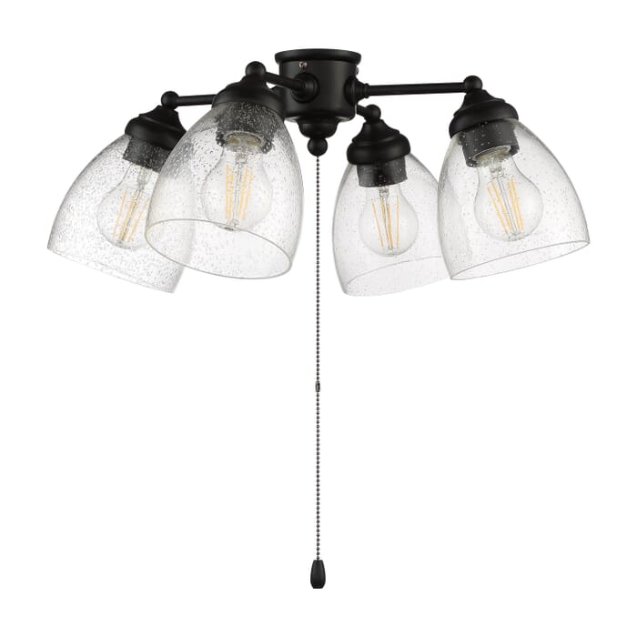Light Kit-Armed 4-Light LED Fan Light Kit in Flat Black Light Kit-Armed 4-Light LED Fan Light Kit in Flat Black