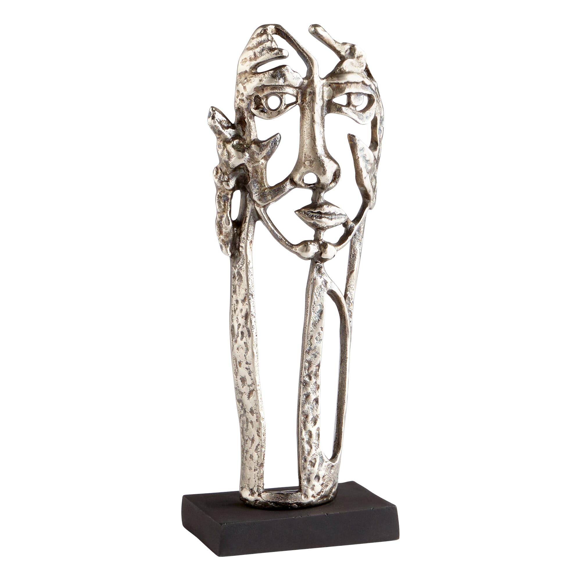 Visage Sculpture in Antique Nickel