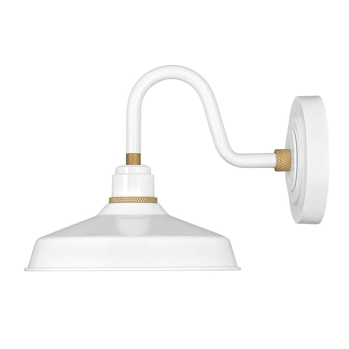 Hinkley Foundry Outdoor Gooseneck Barn Light in Gloss White Hinkley Foundry Outdoor Gooseneck Barn Light in Gloss White