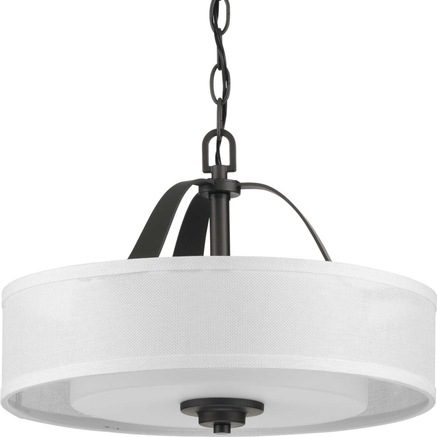 Graphite Two Light Semi Flush Convertible from the Kene Collection