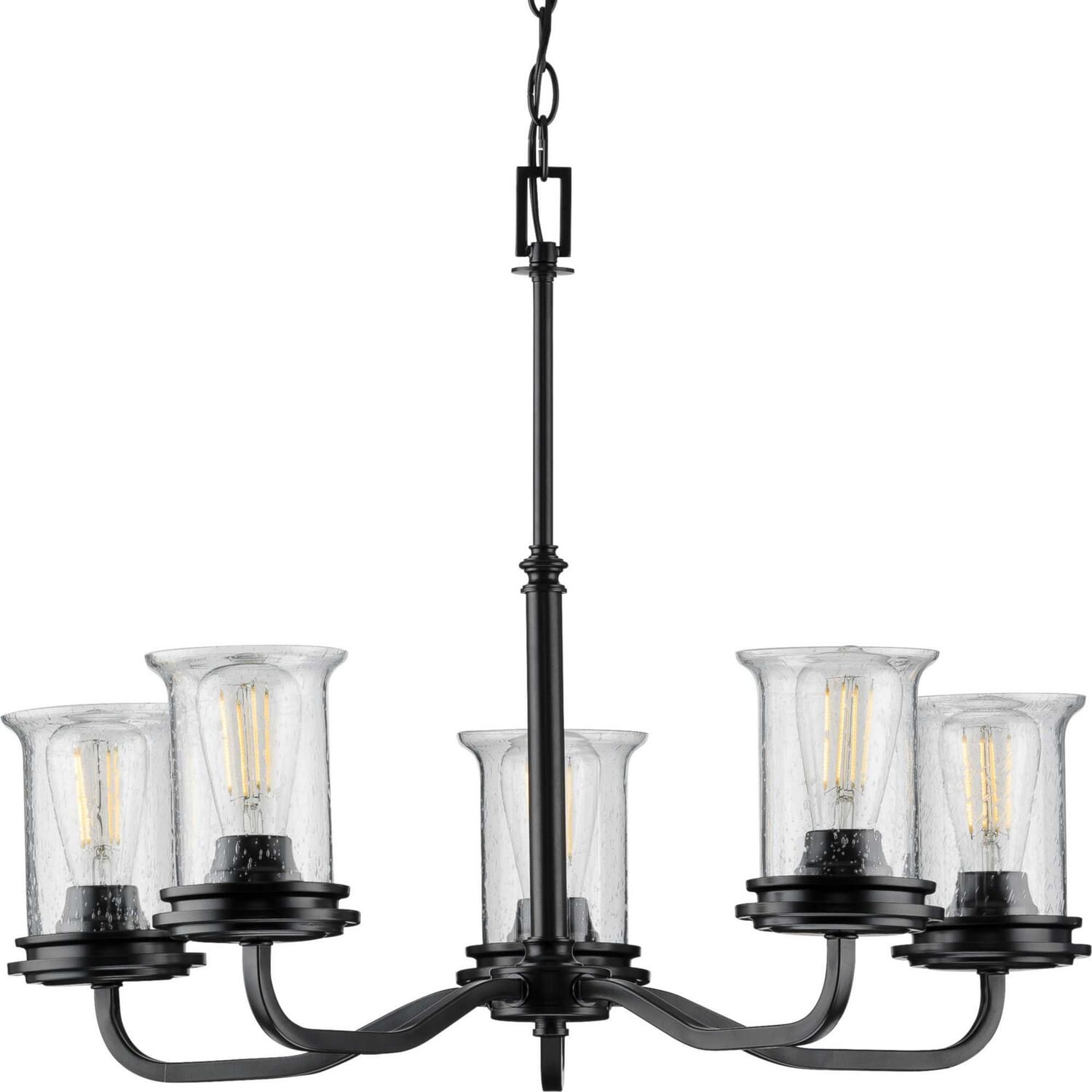 Black Five Light Chandelier from the Winslett Collection