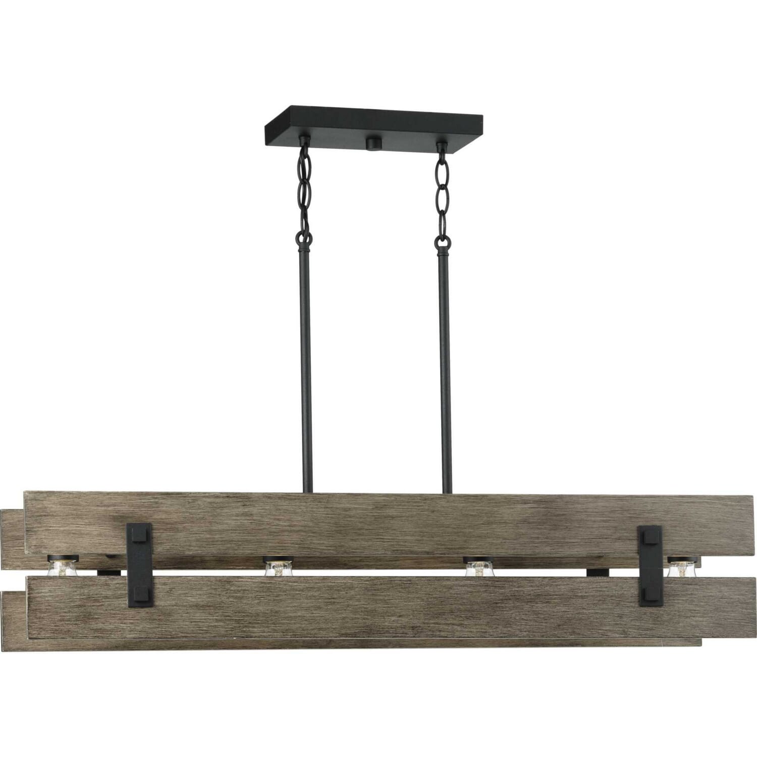 Black Four Light Island Chandelier from the Hemsworth Collection