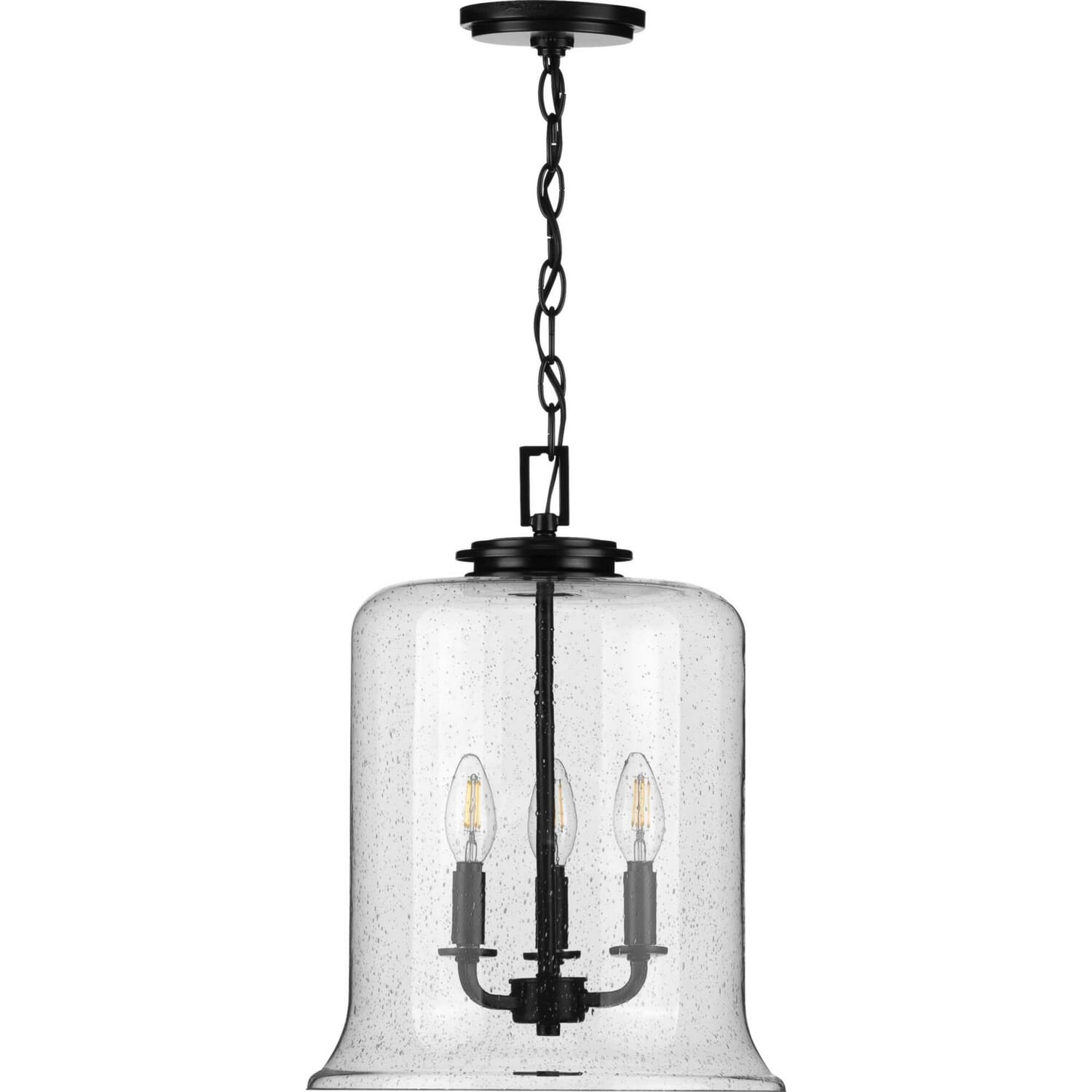 Black Three Light Pendant from the Winslett Collection