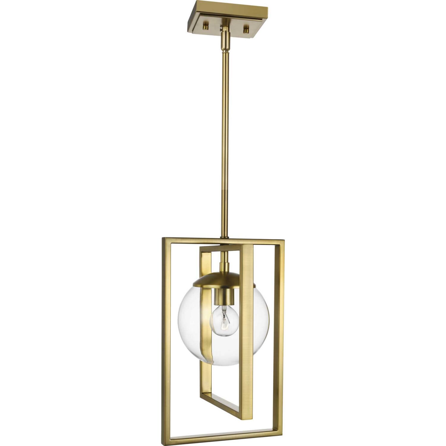 Brushed Bronze One Light Pendant from the Atwell Collection