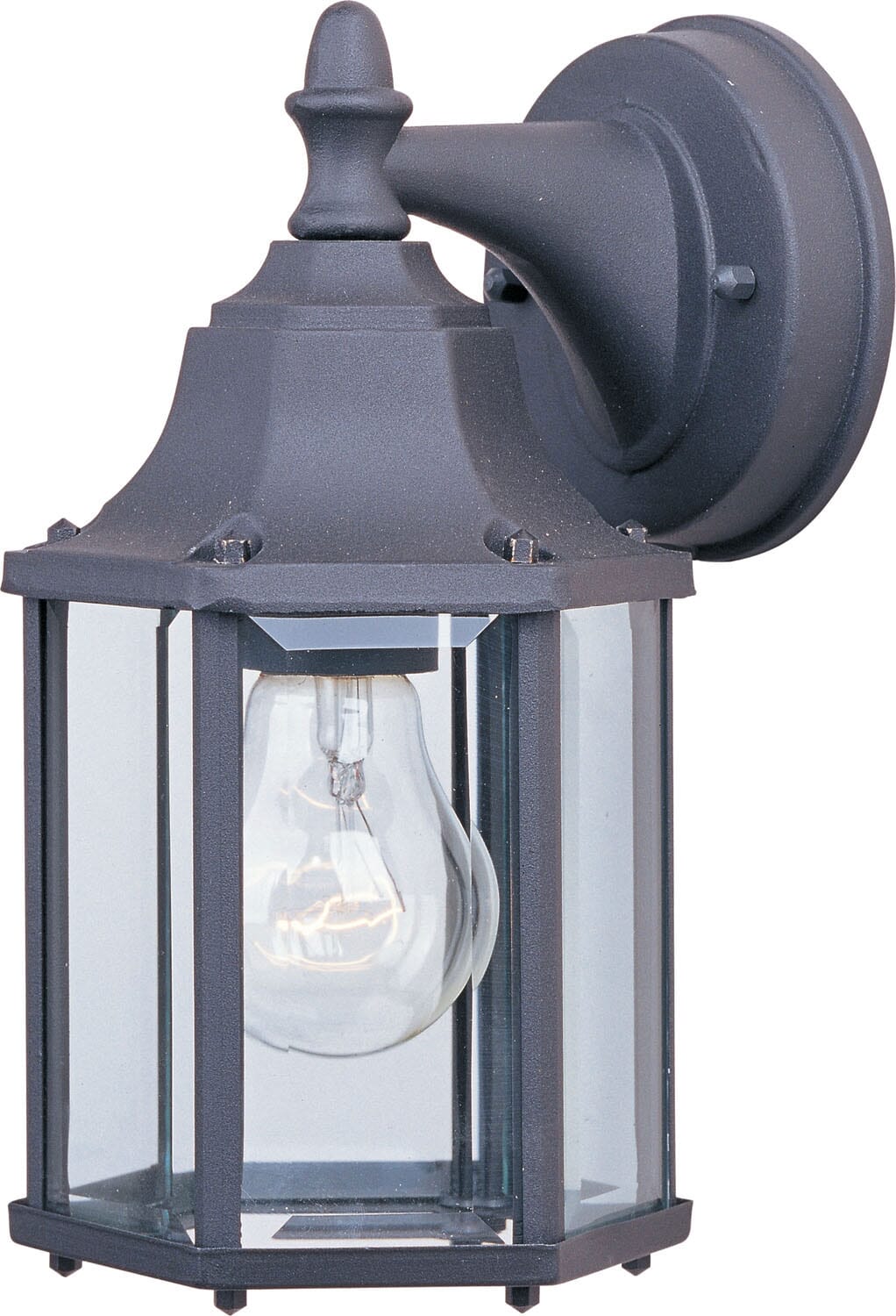 Builder Cast 1-Light Outdoor Wall Lantern in Black