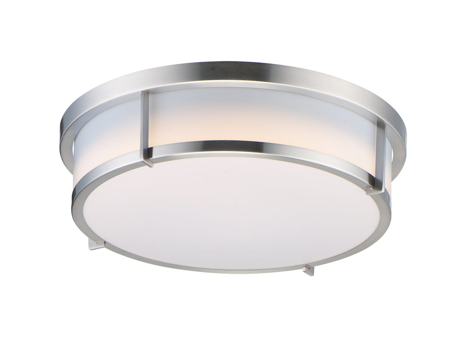 Satin Nickel Two Light Flush Mount from the Rogue E26 Collection