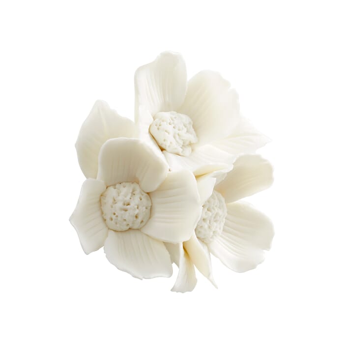 Cyan Design Flower Wall Decor in White Cyan Design Flower Wall Decor in White