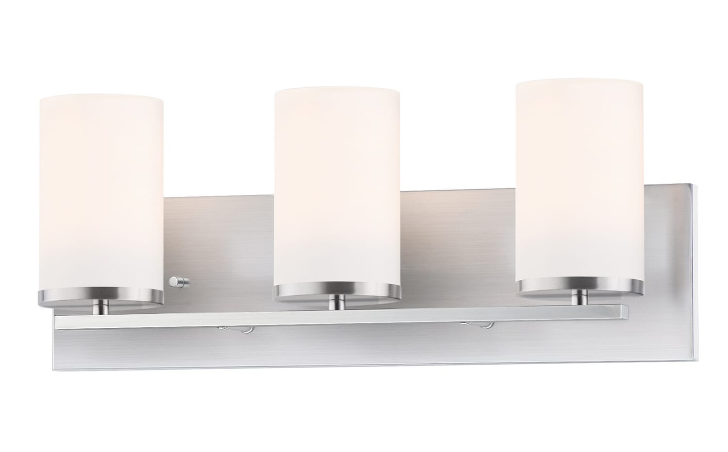 Lateral 3-Light Bathroom Vanity Light in Satin Nickel