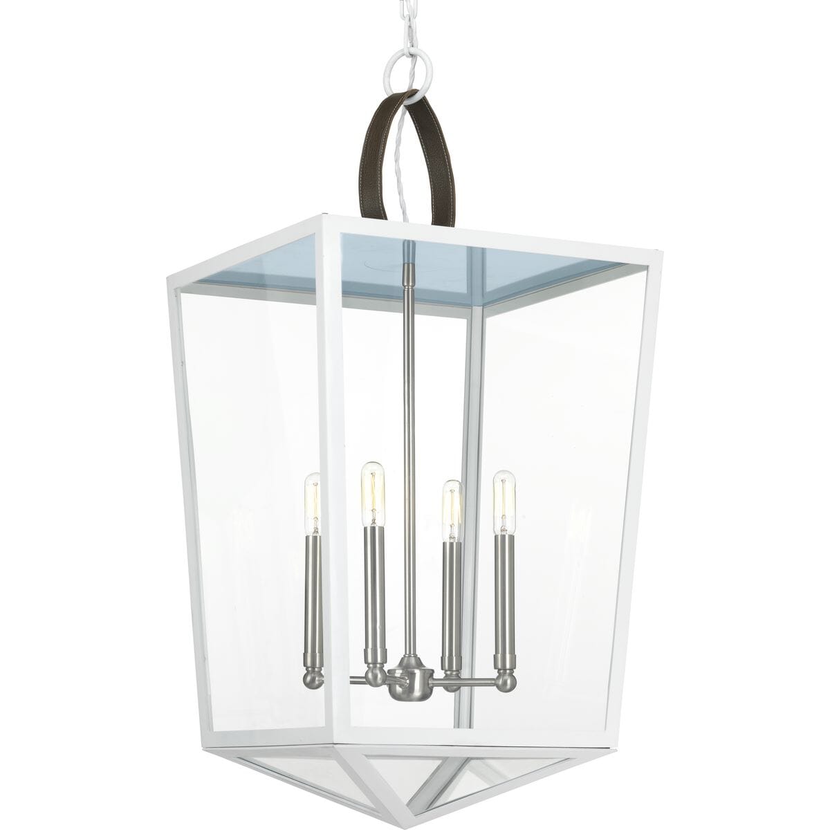 White Four Light Foyer Pendant from the Point Dume-Shearwater Collection
