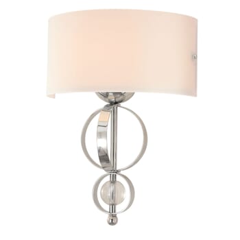 Golden Lighting Cerchi Wall Sconce in Chrome with Etched Opal glass
