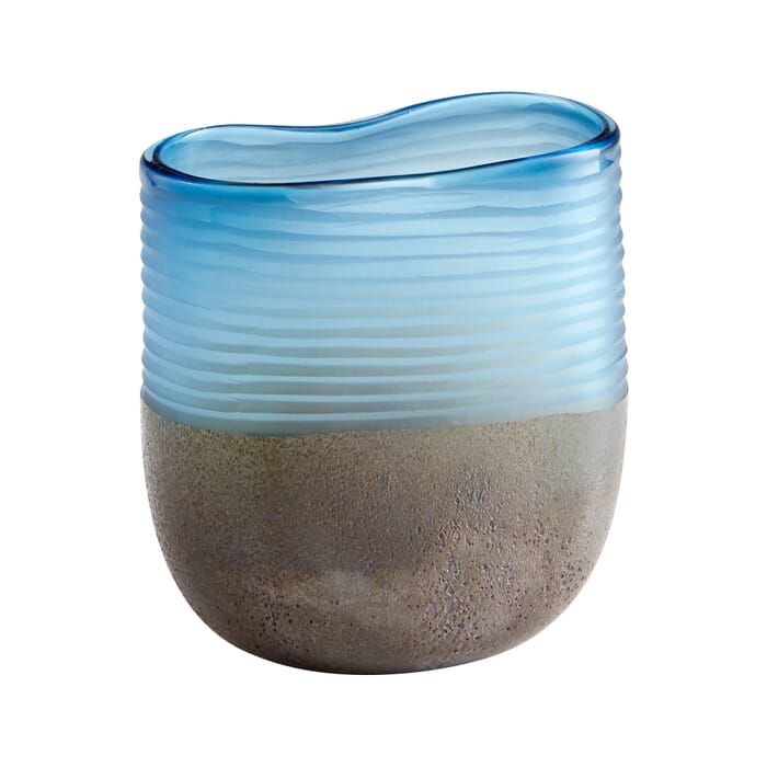 Cyan Design Small Europa Vase in Blue And Iron Glaze Cyan Design Small Europa Vase in Blue And Iron Glaze