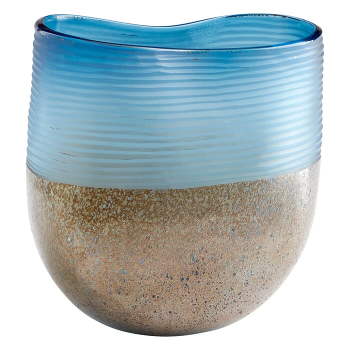 Cyan Design Medium Europa Vase in Blue And Iron Glaze Cyan Design Medium Europa Vase in Blue And Iron Glaze