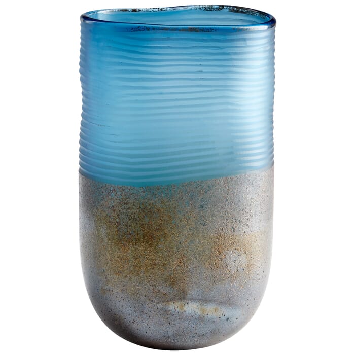 Cyan Design Large Europa Vase in Blue And Iron Glaze Cyan Design Large Europa Vase in Blue And Iron Glaze