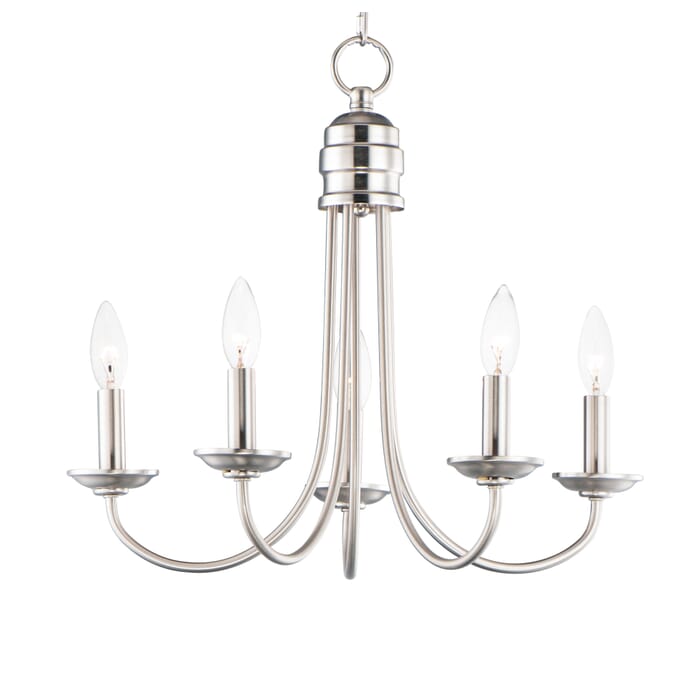 Maxim Logan 5-Light Pendant Light in Satin Nickel Maxim Logan 5-Light Pendant Light in Satin Nickel