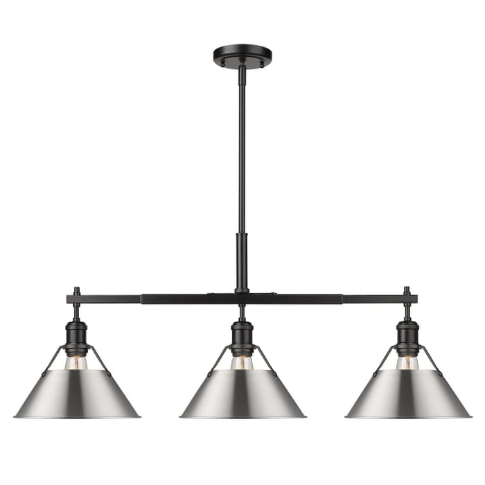 Three Light Linear Pendant by Golden Three Light Linear Pendant by Golden